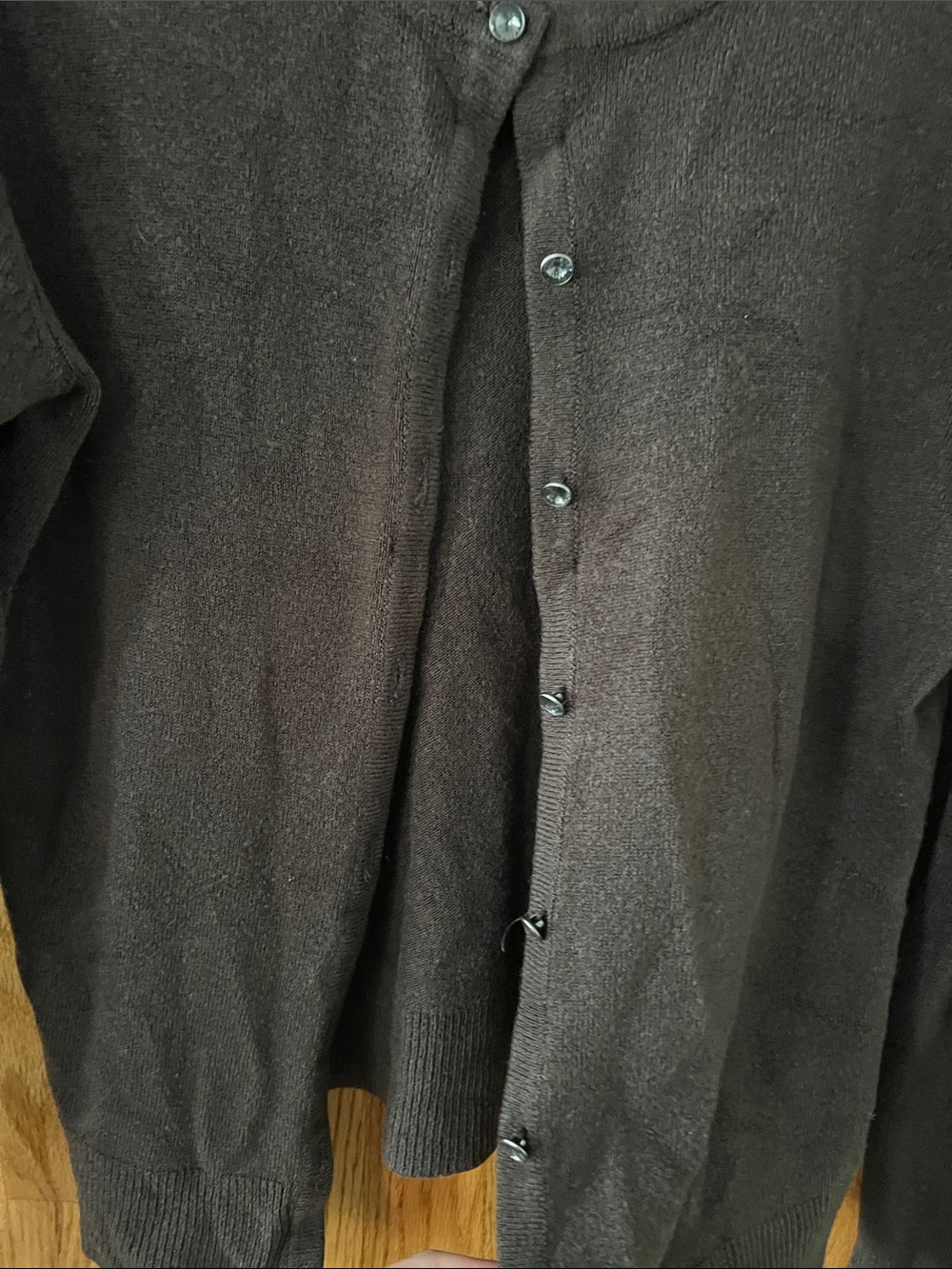 New York & Company brown button up cardigan sweater XS/S labeled med though - Picture 3 of 4